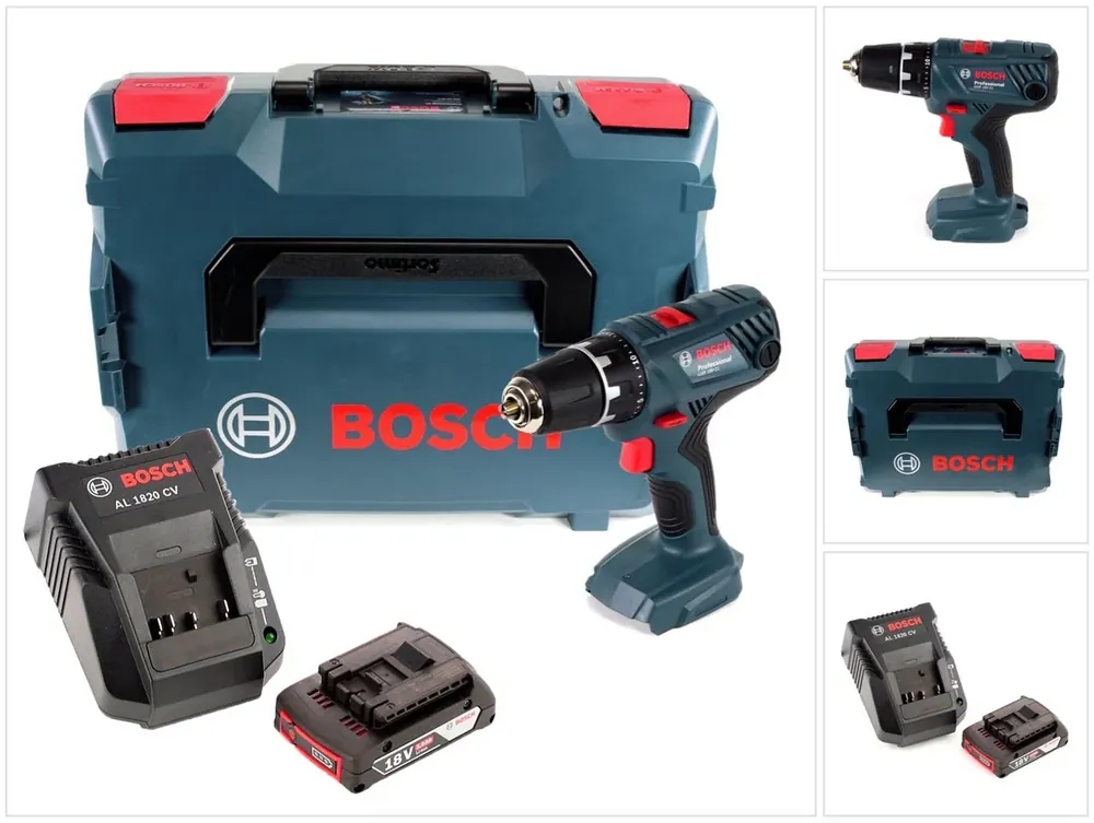Abverkauf Bosch Professional GSR 18V-21 Akku Bohrschrauber 18V 55Nm + 1x Akku 2,0Ah + Ladegerät + L-Boxx