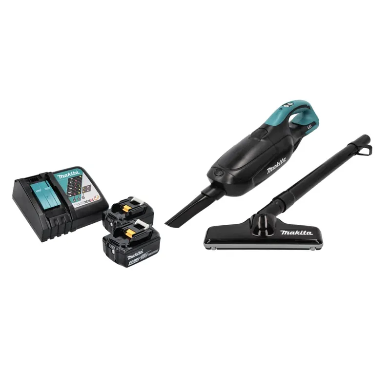 Makita DCL 182 RM B Akku Staubsauger 18 V Schwarz + 2x Akku 4,0 Ah + Ladegerät Preisreduziert