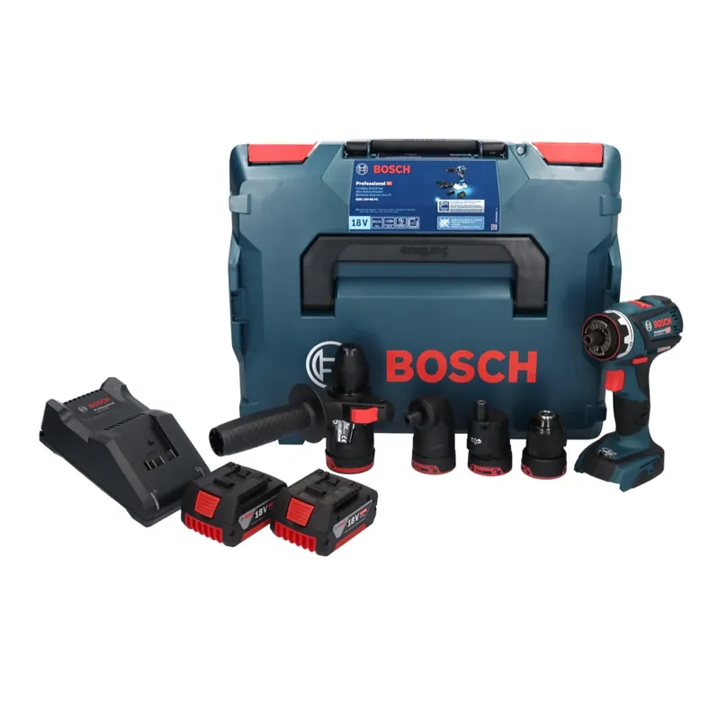 Jetzt Kaufen Bosch GSR 18V-60 FC Professional Akku Bohrschrauber 18 V 60 Nm Brushless + 2x Akku 5,0 Ah + Ladegerät + Aufsätze + L-Boxx