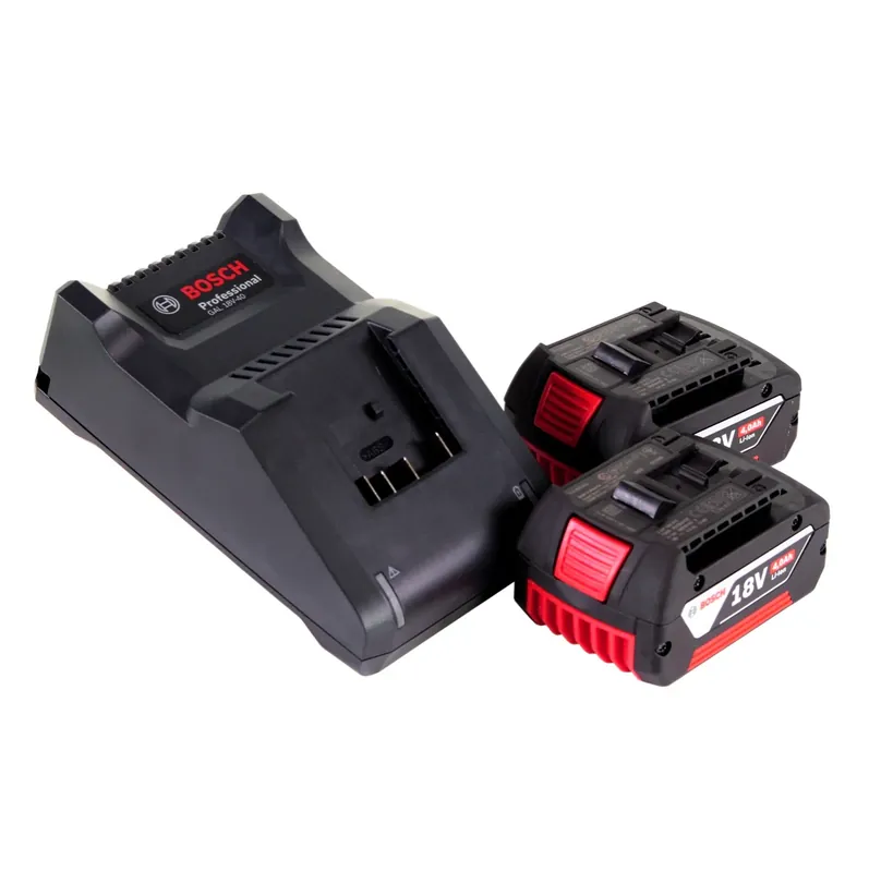 Direktkauf Bosch Starter Set 2x GBA 18 V 4,0 Ah Akku + GAL 18V-40 Ladegerät ( 1600A019S0 )