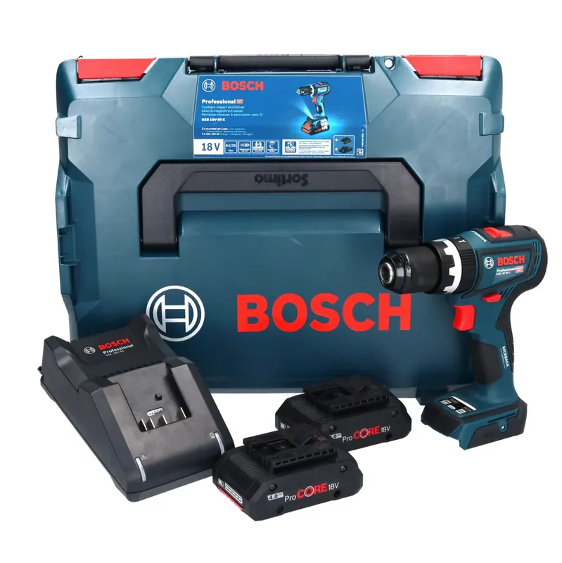 Beliebt Bosch GSB 18V-90 C Professional Akku Schlagbohrschrauber 18 V 64 Nm Brushless + 2x ProCORE Akku 4,0 Ah + Ladegerät + L-Boxx