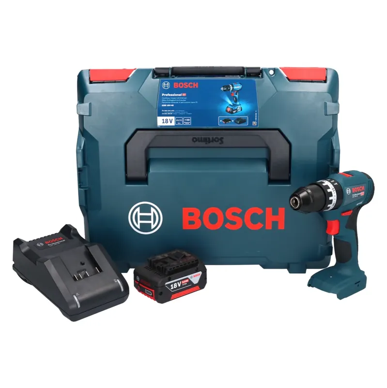 Bosch GSB 18V-45 Akku Schlagbohrschrauber 18 V 45 Nm Brushless + 1x Akku 5,0 Ah + Ladegerät + L-Boxx Geprüft