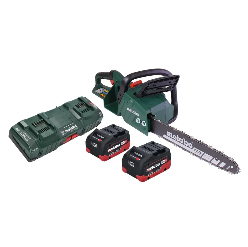 Schneller Versand Metabo MS 36-18 LTX BL 40 Akku Kettensäge 36 V ( 2x 18 V ) 40 cm 22 m/s Brushless + 2x Akku 5,5 Ah + Doppel Ladegerät