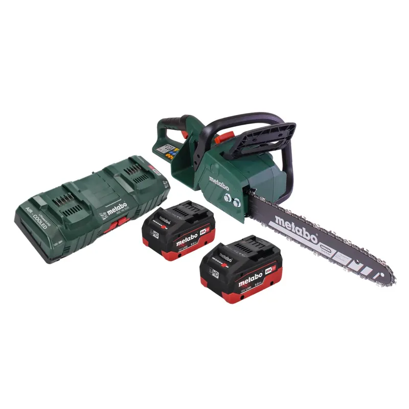 Preisreduziert Metabo MS 36-18 LTX BL 40 Akku Kettensäge 36 V ( 2x 18 V ) 40 cm 22 m/s Brushless + 2x Akku 8,0 Ah + Doppel Ladegerät