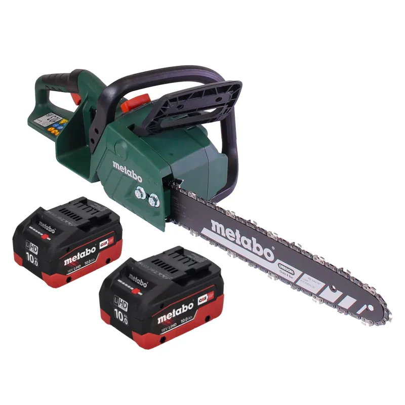 Metabo MS 36-18 LTX BL 40 Akku Kettensäge 36 V ( 2x 18 V ) 40 cm 22 m/s Brushless + 2x Akku 10,0 Ah - ohne Ladegerät Preisknaller