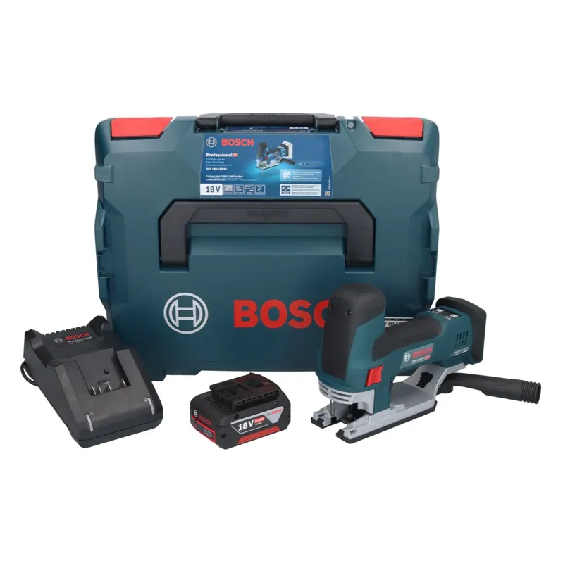 Bosch GST 18V-155 SC Professional Akku Stichsäge 18 V + 1x Akku 5,0 Ah + Ladegerät + L-Boxx Highlight