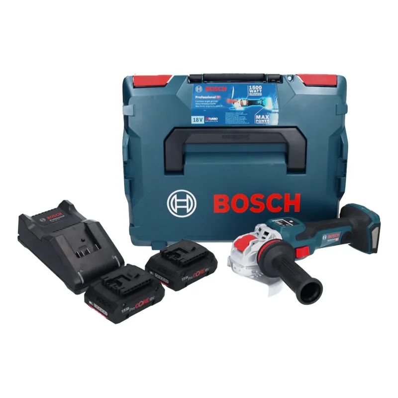 Bosch GWX 18V-15 SC Professional Akku Winkelschleifer 18 V 125 mm BITURBO X-LOCK + 2x ProCORE Akku 4,0 Ah + Ladegerät + L-BOXX Top-Angebot