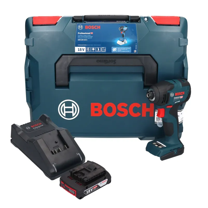Highlight Bosch GDR 18V-210 C Professional Akku Drehschlagschrauber 18 V 210 Nm 1/4" + 1x Akku 2,0 Ah + Ladegerät + L-BOXX