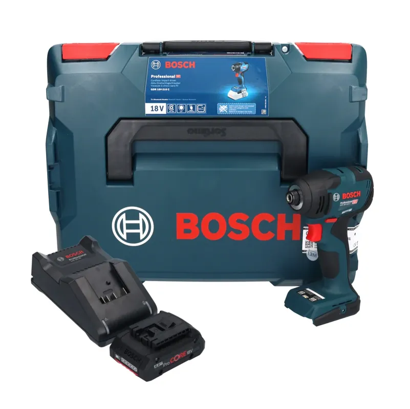 Meistverkauft Bosch GDR 18V-210 C Professional Akku Drehschlagschrauber 18 V 210 Nm 1/4" + 1x ProCORE Akku 4,0 Ah + Ladegerät + L-BOXX