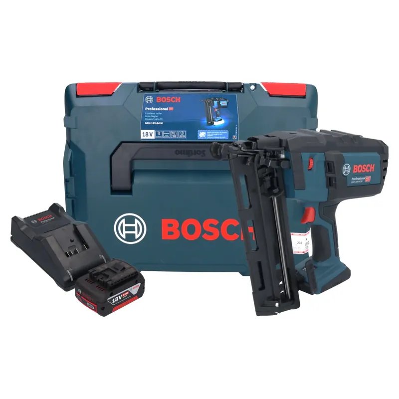 Kracherpreis Bosch GNH 18V-64 M Professional Akku Nagler 18 V 64 mm + 1x Akku 5,0 Ah + Ladegerät + L-BOXX