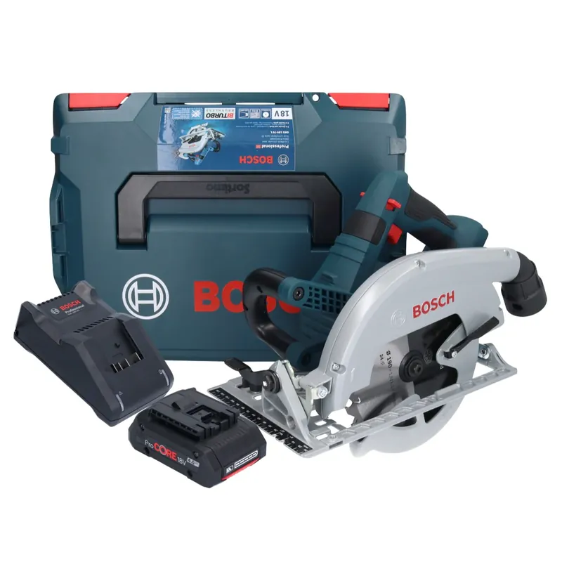 Super-Preis Bosch GKS 18V-70 L Akku Kreissäge 18 V Brushless 190 mm BITURBO + 1x ProCORE Akku 4,0 Ah + Ladegerät + L-Boxx