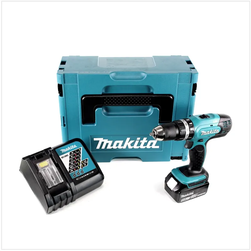 Makita DHP 453 RT1J Akku Schlagbohrschrauber 18V 42Nm + 1x Akku 5,0Ah + Ladegerät im Makpac 2 Sofort Bestellen