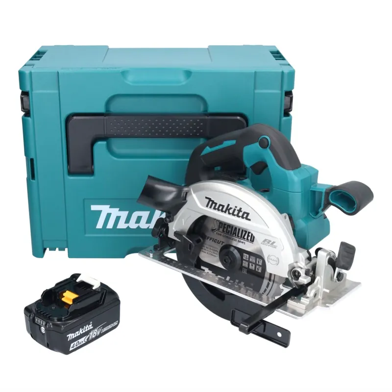 Makita DHS 661 M1JU Akku Handkreissäge 18 V 165 mm Brushless + 1x 4,0Ah Akku + Makpac - ohne Ladegerät Preiswert