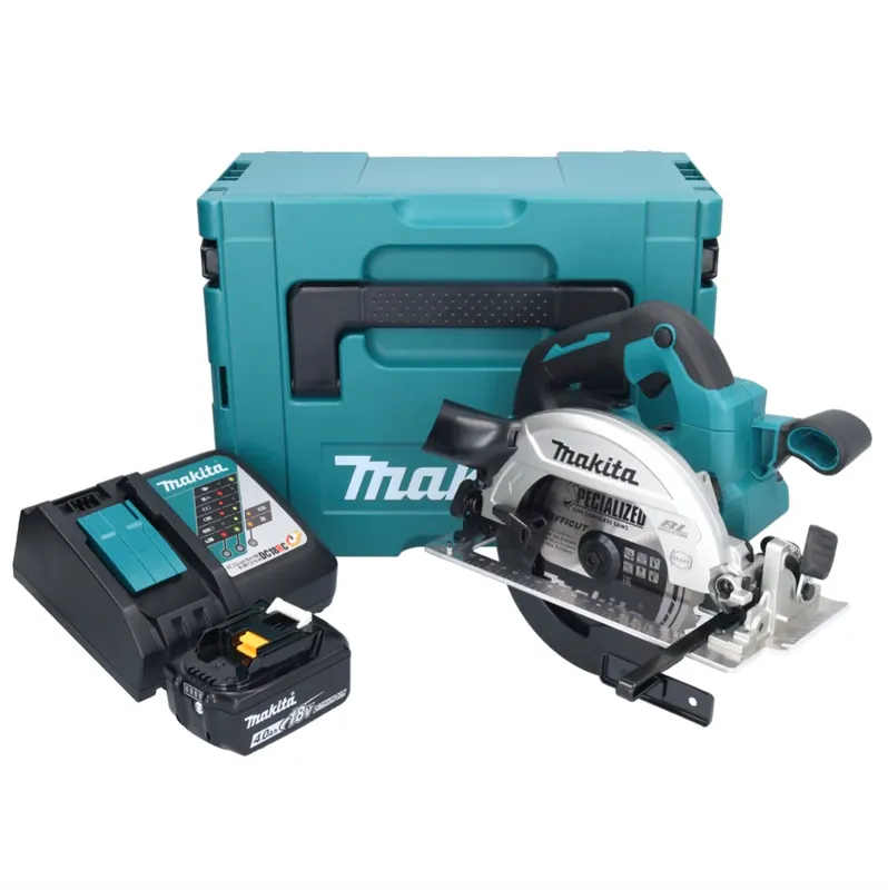 Letzte Chance Makita DHS 661 RM1JU Akku Handkreissäge 18 V 165 mm + 1x 4,0Ah Akku + Ladegerät + Makpac
