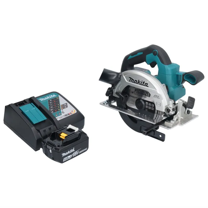 Preisreduziert Makita DHS 661 RT1U Akku Handkreissäge 18 V 165 mm Brushless + 1x 5,0 Ah Akku + Ladegerät