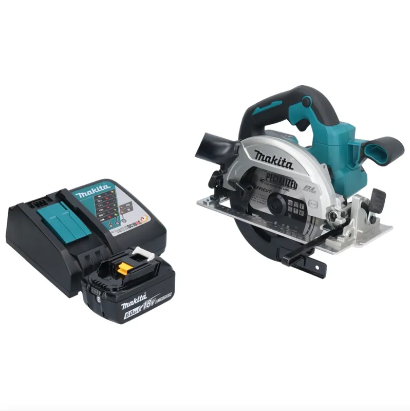 Top-Seller Makita DHS 661 RG1U Akku Handkreissäge 18 V 165 mm Brushless + 1x 6,0 Ah Akku + Ladegerät