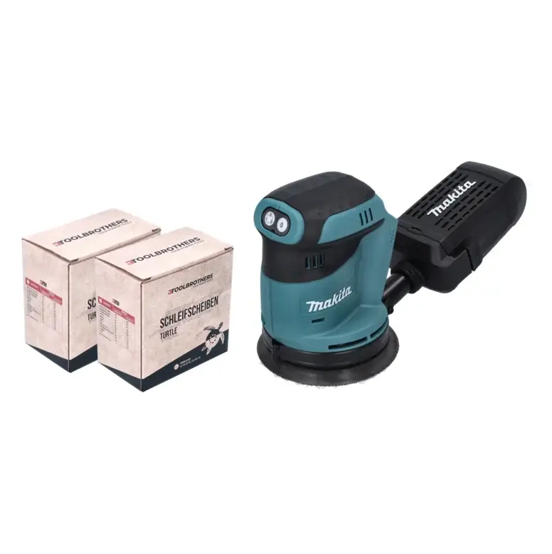 Abverkauf 2x Toolbrothers TURTLE Schleifset + DBO 180 Z Akku Exzenterschleifer 18 V 125 mm - ohne Akku, ohne Ladegerät