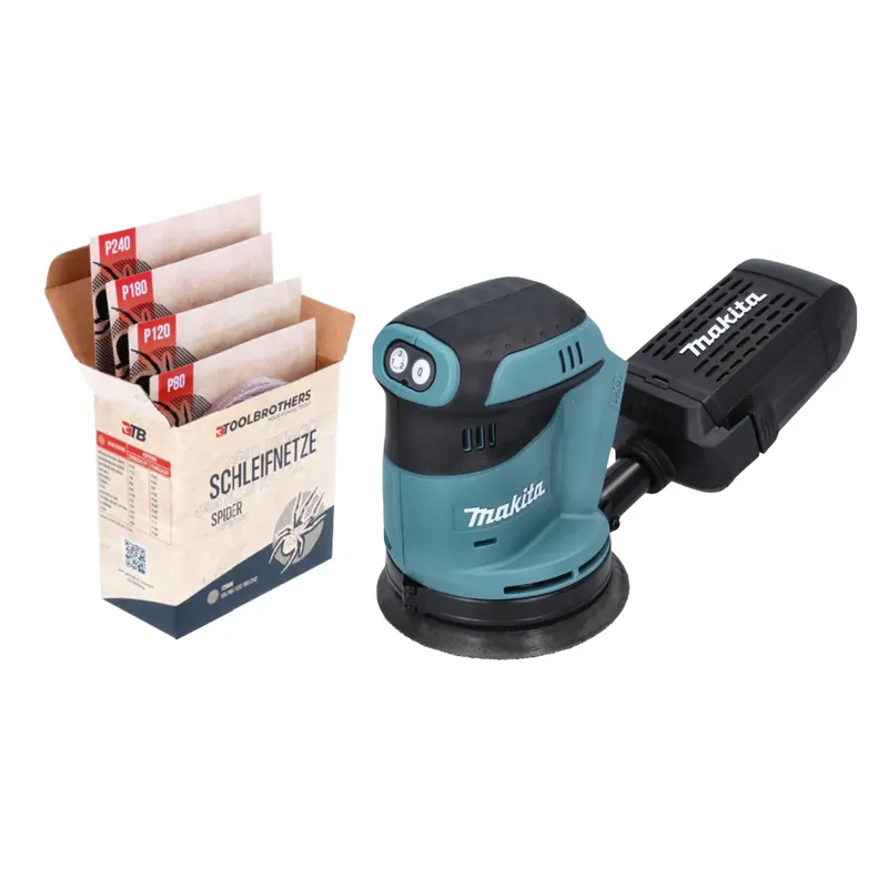 Jetzt Bestellen DBO 180 Z Akku Exzenterschleifer 18 V 125 mm + Toolbrothers SPIDER Netzschleifmittel Set - ohne Akku, ohne Ladegerät, Ideal für Heimwerker, Schleifen, fest montierte Staubbox