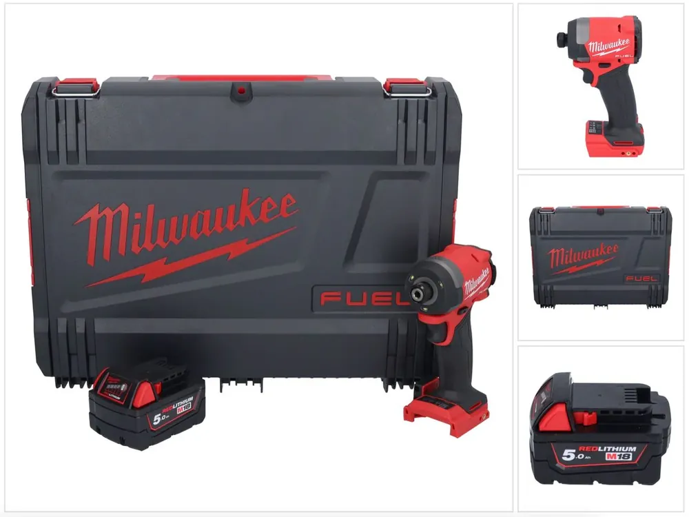 Finale Aktion Milwaukee M18 FID3-501X Akku Schlagschrauber 18 V 1/4" 226 Nm Brushless + 1x Akku 5,0 Ah + HD Box - ohne Ladegerät