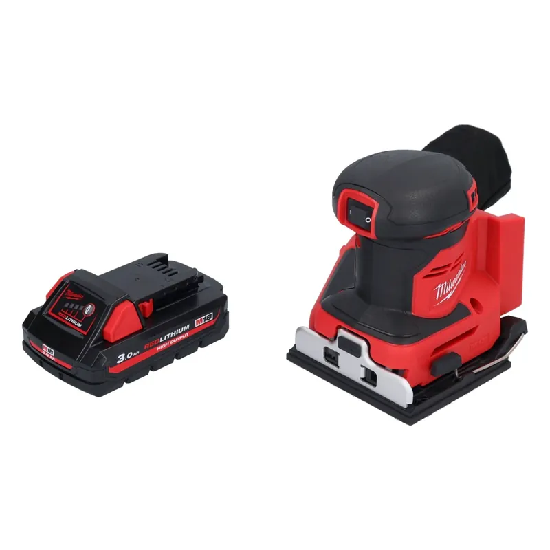 Milwaukee M18 BQSS-301 Akku Schwingschleifer 18 V 113 x 104 mm Brushless + 1x Akku 3,0 Ah - ohne Ladegerät Schneller Versand