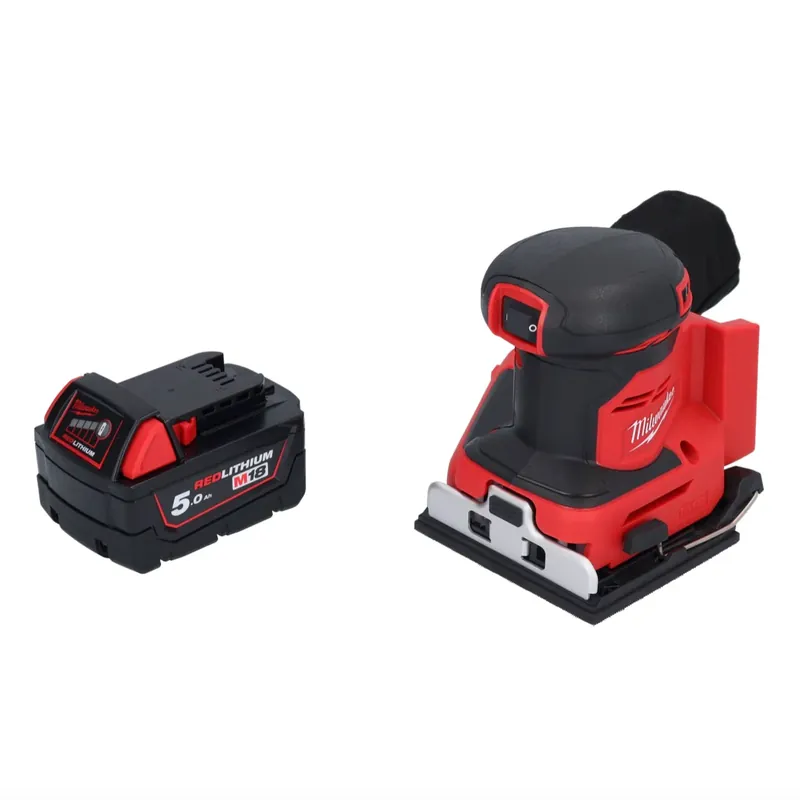 Aktuell Milwaukee M18 BQSS-501 Akku Schwingschleifer 18 V 113 x 104 mm Brushless + 1x Akku 5,0 Ah - ohne Ladegerät
