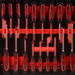 KS TOOLS Schraubendreher-Satz in Schaumstoffeinlage, 24-tlg ( 811.0024 ) Preis Gesenkt