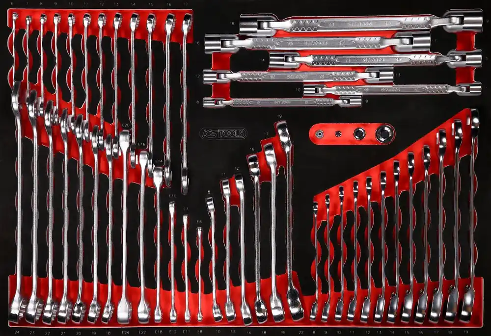KS TOOLS Schraubenschlüssel-Satz in Schaumstoffeinlage, 53-tlg ( 811.0053 ) Angebot