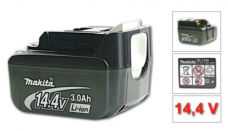 Sichere Zahlung Makita BL 1430 14,4V - 3Ah Li-Ion AKKU 194065-3