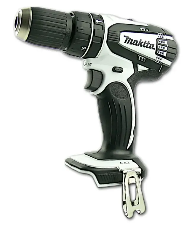 Top-Seller Makita BHP 456 18 V Li-Ion Akku Schlagbohrschrauber Weiß Solo - nur das Gerät + 1x Dinotech Akku 3,0 Ah