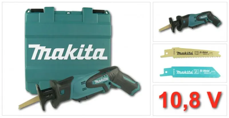 Neue Ware MAKITA JR 102 D 10,8 V Akku-Reciprosäge SOLO inkl. WERKZEUGKOFFER & Sägeblätter - OHNE AKKU & LADER
