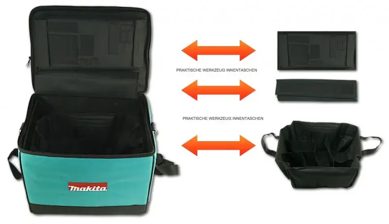 Direktkauf Makita Werkzeug Tasche - für 10,8 / 14,4 / 18 V Li - Ion Akku Geräte DF 330 TD 090 HS 300 JV 100