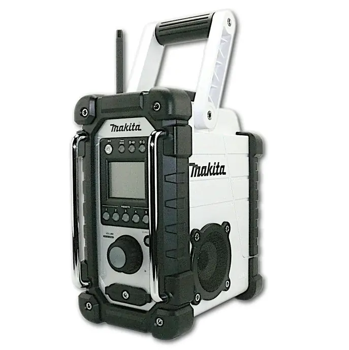 Garantierte Lieferung Makita BMR 102 Baustellen Radio Schwarz Weiß Solo - nur das Gerät ohne Zubehör - ( ohne Akku und ohne Ladegerät )