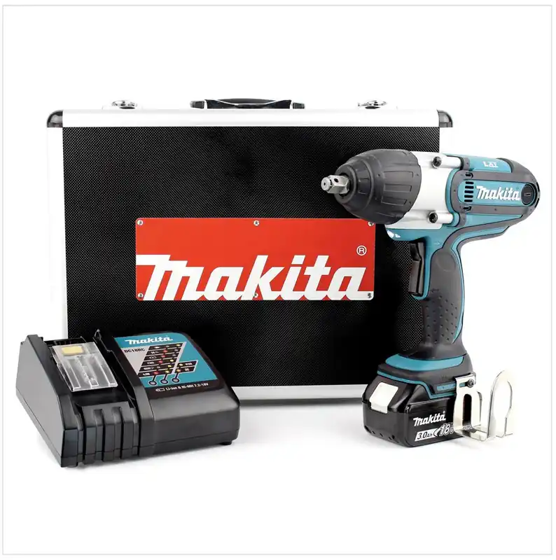 Angebot Makita DTW 450 RF1E 18V Li-ion Akku-Schlagschrauber + 1x Makita BL1830 B Akku + DC18RC Lader + Alu universal Koffer