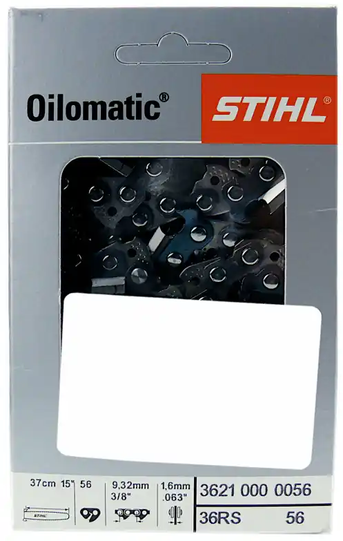 STIHL Oilomatic Sägekette 3/8" Rapid Super mit 1,6 mm Treibglieddicke - 37 cm ( 3621 000 0056 ) Rabatt