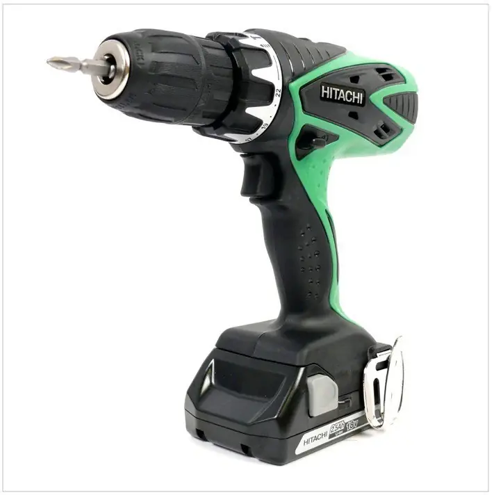 Nur Für Kurze Zeit Hitachi DV 18 DSFL 18V Li-Ion Akku- Schlagbohrschrauber Set + Hitachi UB 18 DAL + Hitachi 42 tlg. Bit& Bohrer Set
