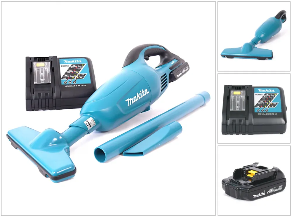 Makita DCL 180 RY1 Akku Staubsauger 18 V + 1x Akku 1,5 Ah + Ladegerät Sichere Zahlung