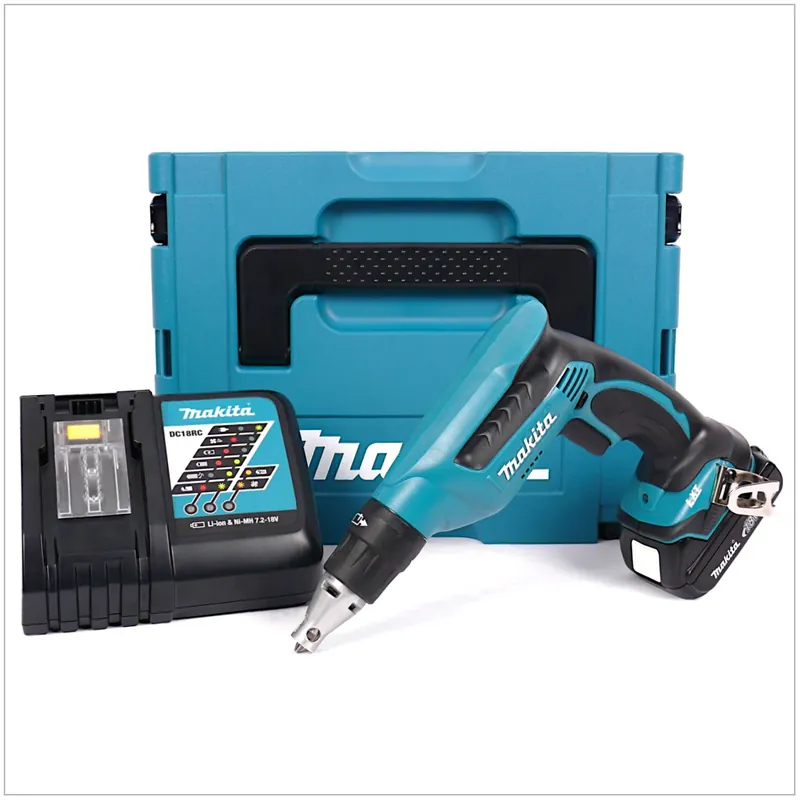 Makita DFS 451 Y1J-D 18 V Akku Schnellbauschrauber im MAKPAC inkl. BL 1815 N Akku + DC18RC Ladegerät Heißes Angebot