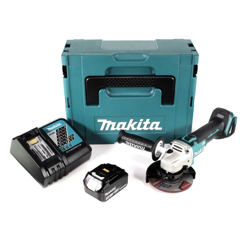 Makita DGA 504 RF1J Akku Winkelschleifer 18V 125mm Brushless + 1x Akku 3,0Ah + Ladegerät + Makpac Bestpreis