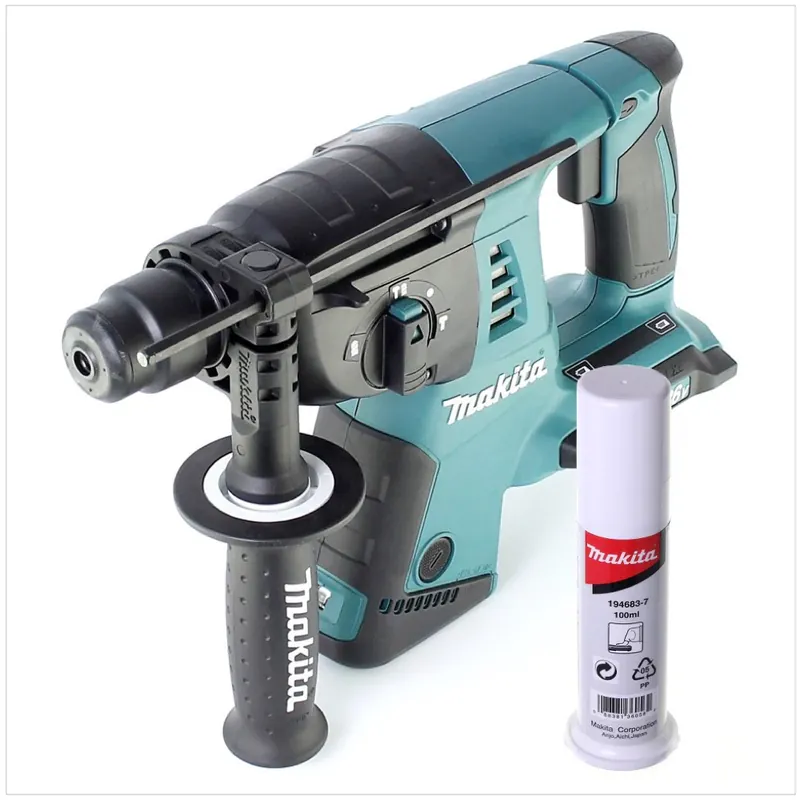 Makita DHR 263 Z SDS-plus Akku Bohrhammer 36 V Li-ion 3,0 Joule mit Makita Bohrerfett 194683-7 in 100 ml Tube Geprüft