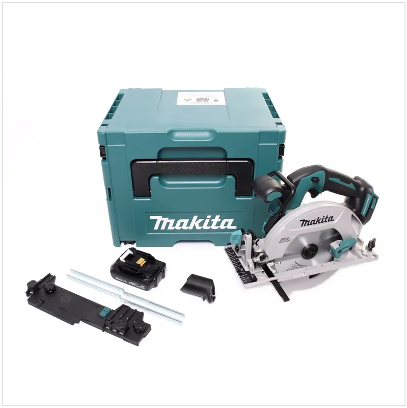 Makita DHS 680 Y1J Akku Handkreissäge 18 V 165 mm Brushless + 1x Akku 1,5 Ah + Adapter + Makpac - ohne Ladegerät Nur Heute