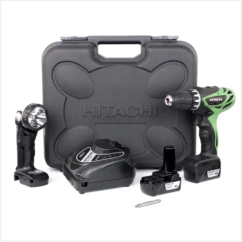 Online Kaufen Hitachi DS 10 DFL Bohrschrauber 10,8 Volt + 2x Akku + Ladegerät + Lampe im Koffer