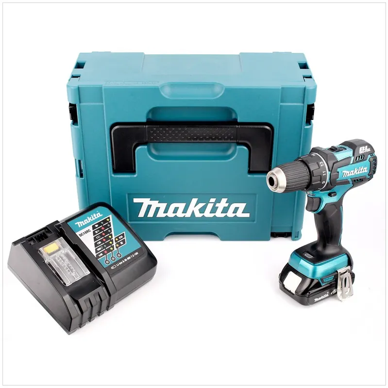 Makita DDF 480 Y1J-D 18 V Brushless Akku Bohrschrauber im Makpac mit 1 x 1,5 Ah Akku + Lader Versand Am Gleichen Tag