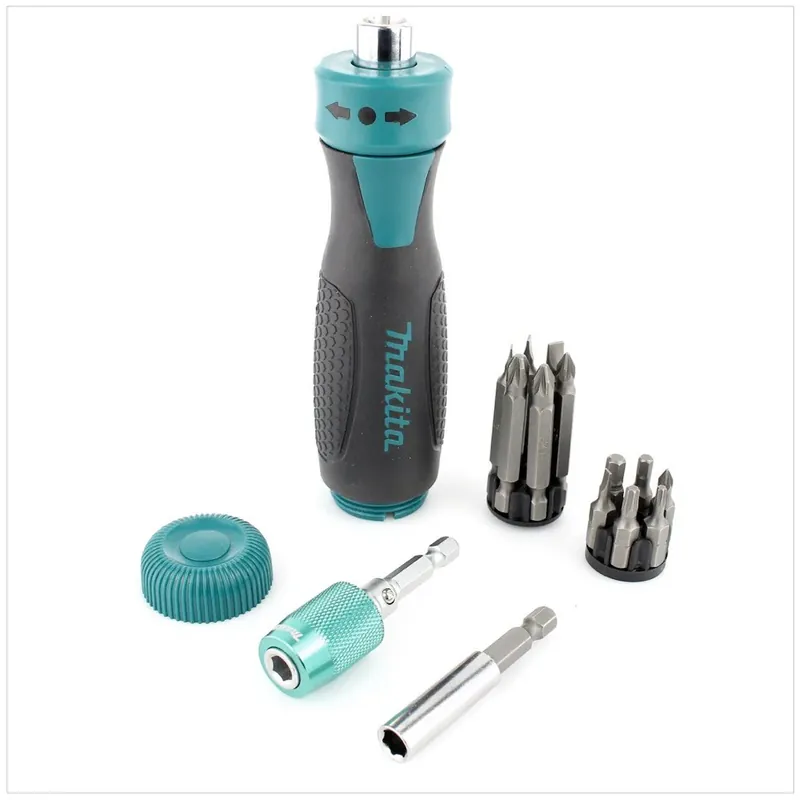 Makita P-90071 13 in 1 Ratschen Schraubendreher mit verschiedenen Bits im Griff Ausverkauf
