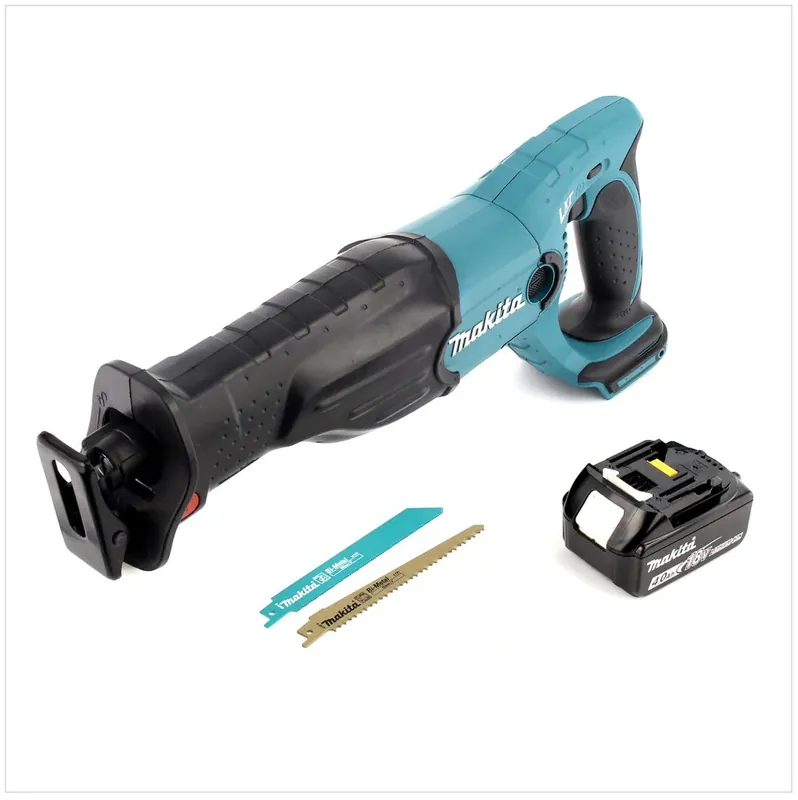 Nur Heute Makita DJR 182 M1 Akku Recipro Säbelsäge 18 V Li-Ion + 1 x 4,0 Ah Akku + 2 x Sägeblätter - ohne Ladegerät