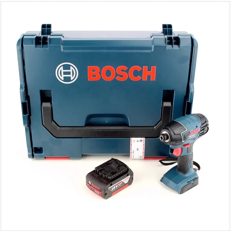 Zertifiziert Bosch GDR 18 V-LI 18 V Akku Drehschlagschrauber in L-Boxx und 1x GBA 6 Ah Akku