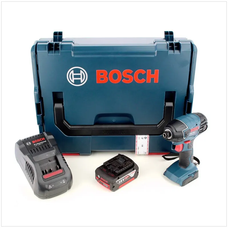 Finale Aktion Bosch GDR 18 V-LI 18 V Akku Drehschlagschrauber in L-Boxx, Schnellladegerät und 1x GBA 6 Ah Akku