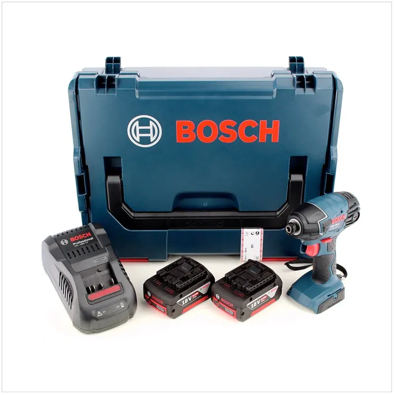 Bosch GDR 18 V-LI 18 V Akku Drehschlagschrauber in L-Boxx, Schnellladegerät und 2x GBA 6 Ah Akku Abverkauf