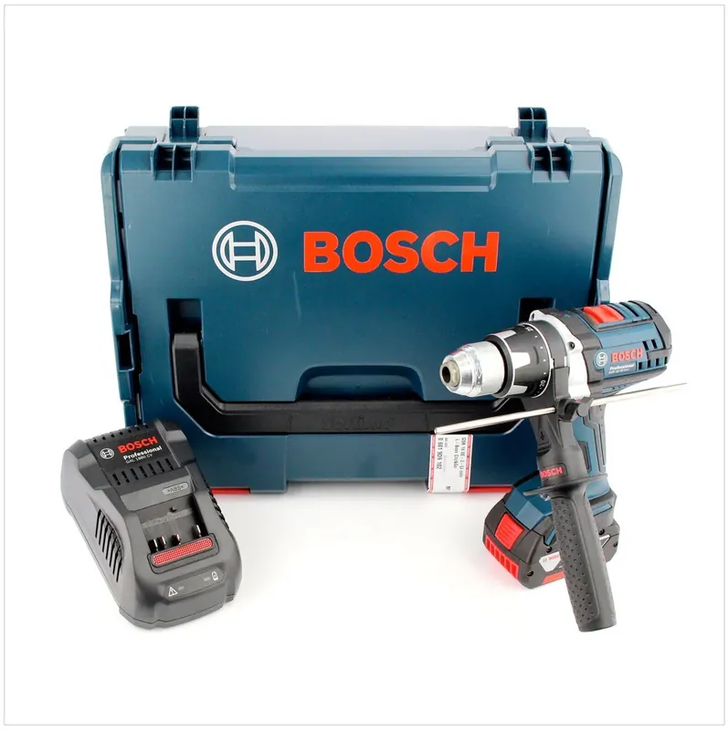Bosch GSR 18 VE-2-LI Professional Akku Bohrschrauber in L-Boxx mit Ladegerät GAL 1880 und 1x GBA 6 Ah Akku Nur Für Kurze Zeit