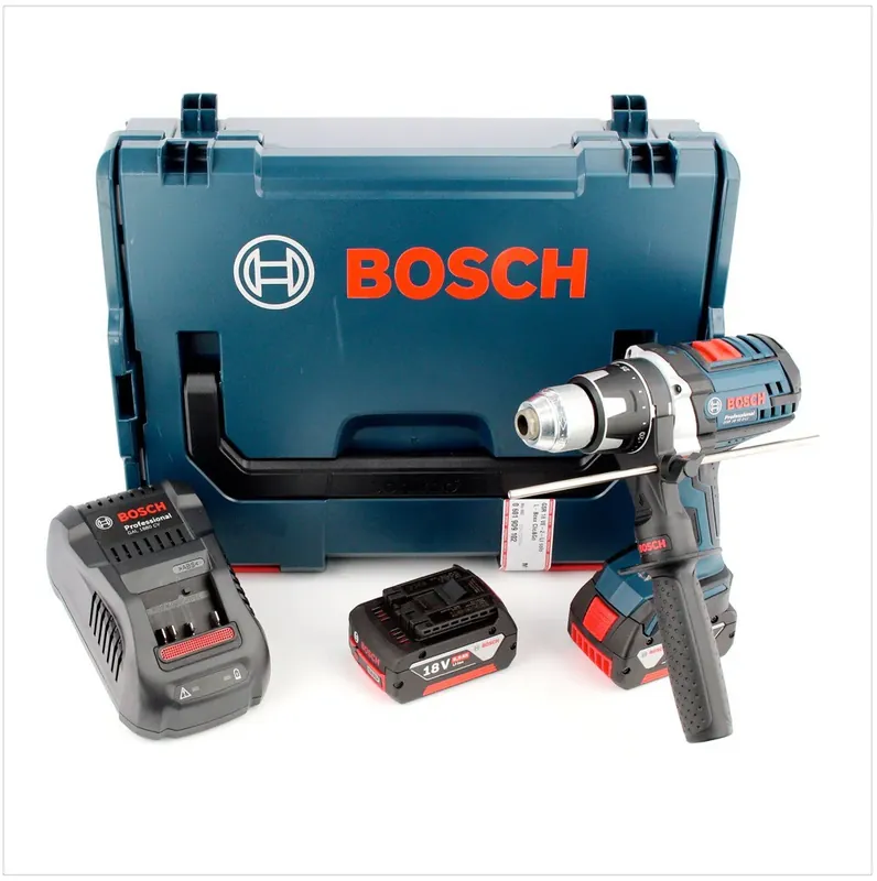 Bosch GSR 18 VE-2-LI Professional Akku Bohrschrauber in L-Boxx mit Ladegerät GAL 1880 und 2x GBA 6 Ah Akkus Bestpreis