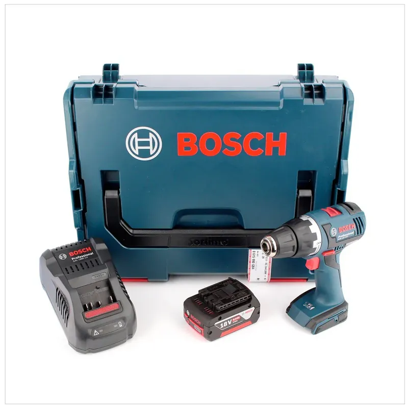 Bosch GSR 18 V-EC Professional Akku Bohrschrauber in L-Boxx mit Schnellladegerät und 1x GBA 6 Ah Akku Geprüft